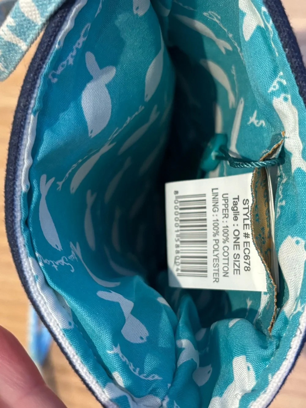 NWT Antica Santoria Limoncello Crossbody Bag - blue & White Stripe